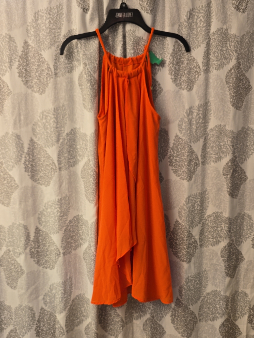 Orange Sleeveless Halter Dress - Women